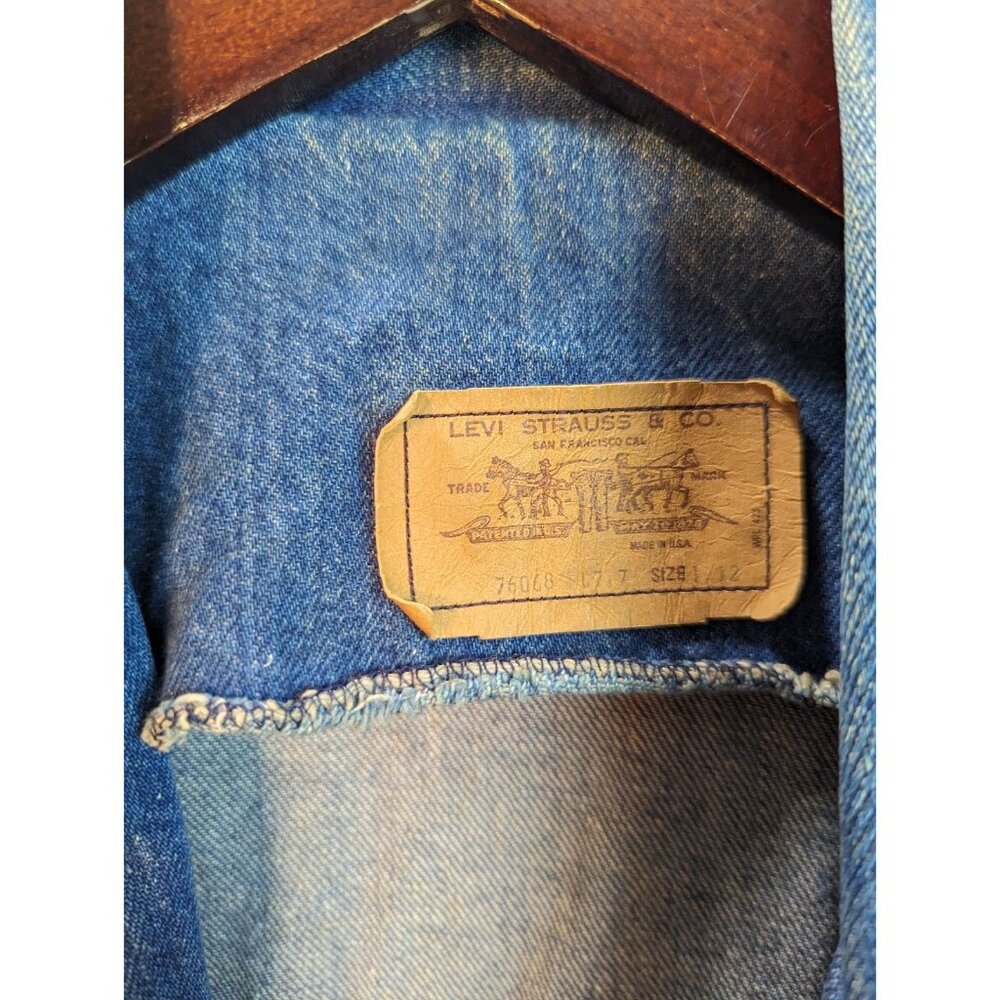 Vintage Levis Orange Tab 76068 Blazer Denim Jacket Chore Usa Made 1 1/2 READ - Picture 5 of 9